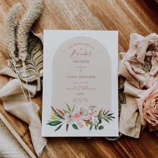 Boho Magnolia Invitation Fête des mariées Party L2
