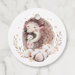Boho mama en Baby egel Baby shower Dank u Bedankjes Labels