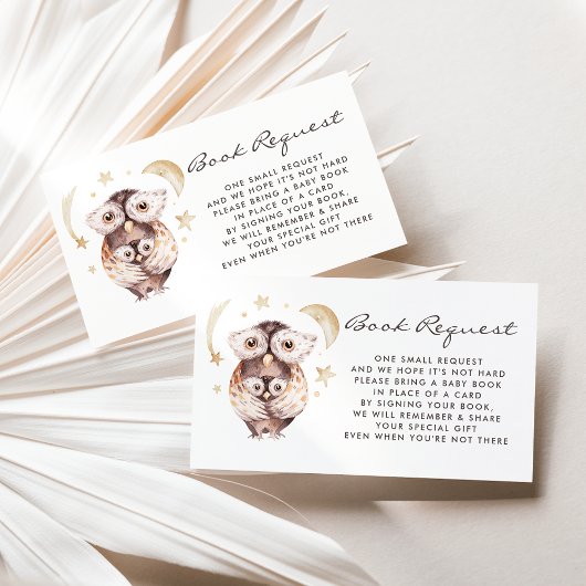 Boho mama en Baby uil boek aanvraag Kaart Visitekaartje