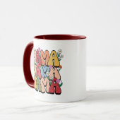 Boho "Mama" Gestapelde Typografie Mok (Voorkant links)
