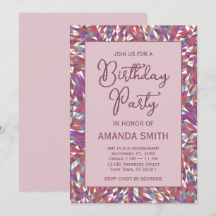 Boho Mandala Anniversaire Fête Invitation