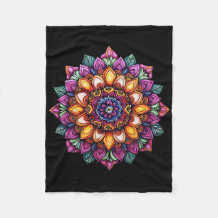 Boho Mandala Bloem Heilige Geometrie Yoga  Fleece Deken