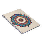 Boho Mandala Bloom | Cahier à spirale sarcelle et (Côté Droit)
