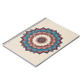 Boho Mandala Bloom | Cahier à spirale sarcelle et (Côté gauche)