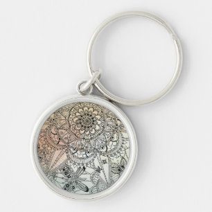 Boho Mandala Bohemian Art Sleutelhanger