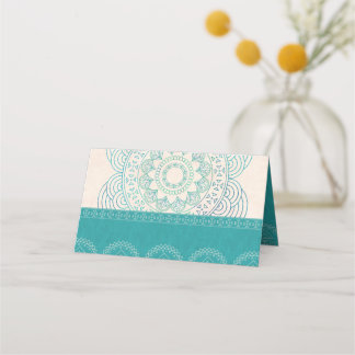 Boho Mandala Elegante Blauwgroen Trouwtafel