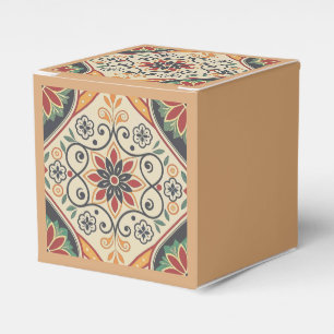Boho Mandala Favor Box – Aardse Bloemmotief Bedankdoosjes