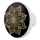 Boho Mandala Gold Black Keramische Knop (Rechts)