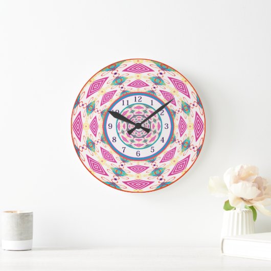Boho Mandala Large Clock Grote Klok (Huis)