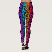 Boho Mandala Rainbow Flower & Leaf Leggings (Achterkant)