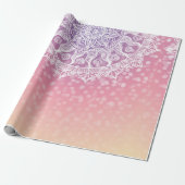 Boho Mandala Sunset Ombre Cadeaupapier (Uitgerold)