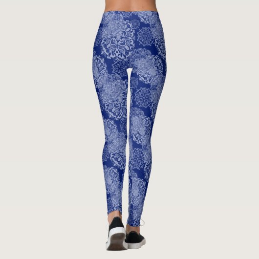 Boho Mandalas Leggings bleus (Dos)