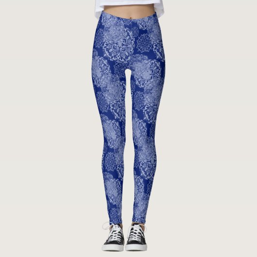 Boho Mandalas Leggings bleus (Devant)