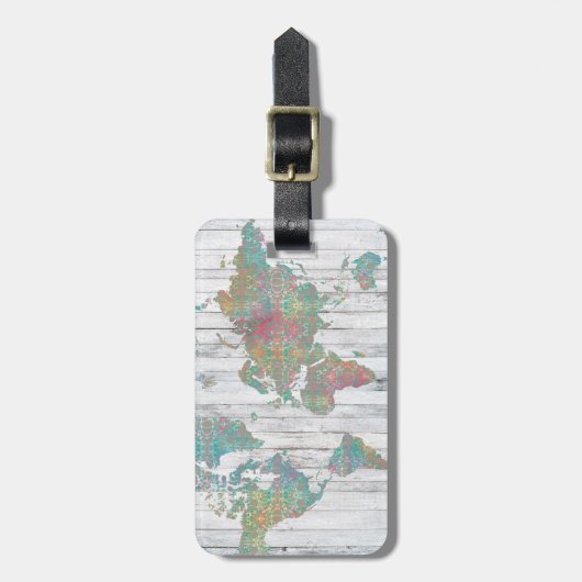 Boho Map II Bagagelabel (Voorkant verticaal)