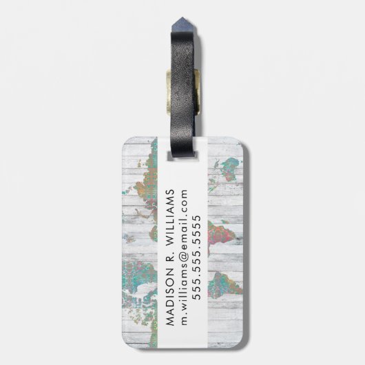 Boho Map II Bagagelabel (Achterkant verticaal)