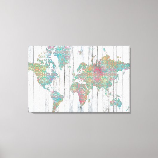 Boho Map II Canvas Afdruk (Voorkant)