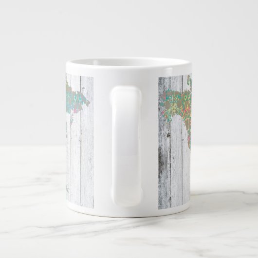 Boho Map II Extra Grote Beker (Achterkant)