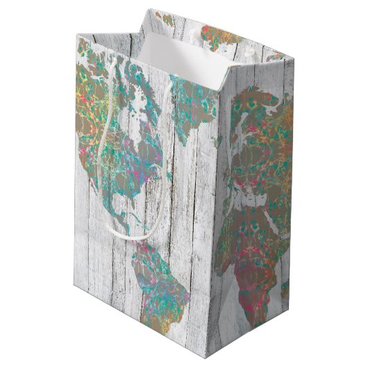 Boho Map II Medium Cadeauzakje (Achterkant Gekanteld)