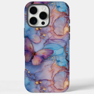 Boho Marble Butterfly iPhone 16 Pro Max Hoesje