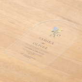 Boho mariage arc Acrylique Invitation (Poser)