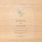 Boho mariage arc Acrylique Invitation (Recto)