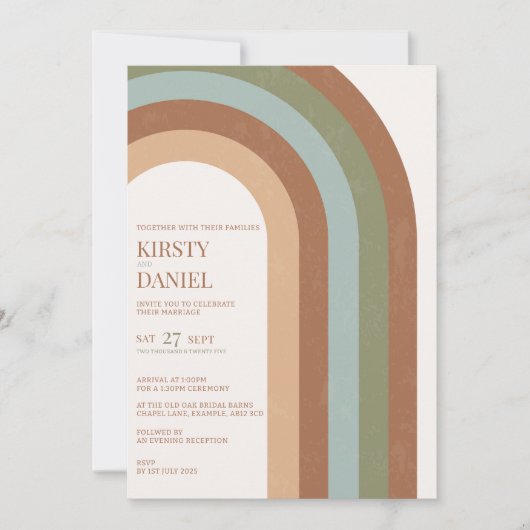 Boho Mariage Arch Faire-part de mariage (Devant)