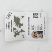 Boho Mariage Destination Carte de passeport Code Q (Intérieur)