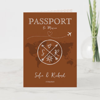 Boho Mariage Destination Carte de passeport Terrac