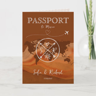 Boho Mariage Destination Carte de passeport Terrac