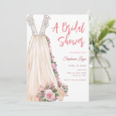 Boho Mariage habillage douche nuptiale Invitation (Debout devant)