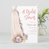 Boho Mariage habillage douche nuptiale Invitation (Debout devant)