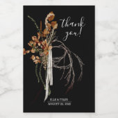 Boho Mariage Mini Étiquette bouteille à vin (Étiquettes simples)