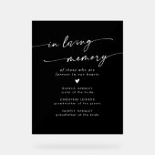 Boho Mariage Noir Moderne En Mémoire Amoureuse (Recto)