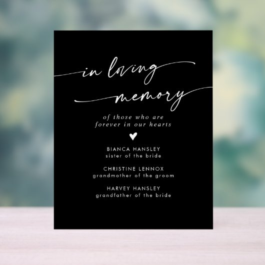 Boho Mariage Noir Moderne En Mémoire Amoureuse (Neutre)