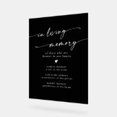 Boho Mariage Noir Moderne En Mémoire Amoureuse (Angle)