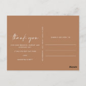 Boho Mariage photo Collage Merci carte postale (Dos)