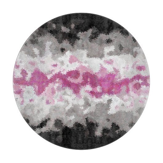 Boho Marmer Abstract Librafeminiene Pride Vlag Snijplank (Voorkant)