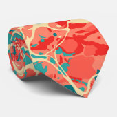 Boho marmer patroon, azian boho stijl stropdas (Opgerold)