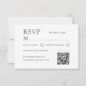Boho Marron & Blanc Cassé Floral RSVP Aquarelle (Dos)