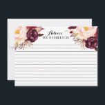 Boho Marsala Belles cartes de conseils floraux<br><div class="desc">Boho Marsala Belles cartes de conseils floraux</div>