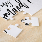 Boho Marsala Floral | Bruidsmeisje voorstel puzzel (Zijkant)