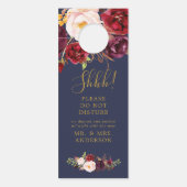 Boho Marsala Floral Mariage Bienvenue Affichette d (Devant)