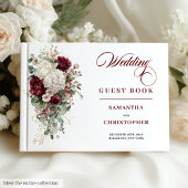 Boho marsala or blanc rose livre d'or mariage