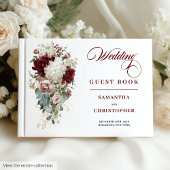 Boho marsala or blanc rose livre d'or mariage