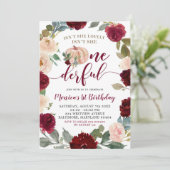 Boho Marsala Pompoen Herfst Onederful Verjaardag Kaart (Staand voorkant)