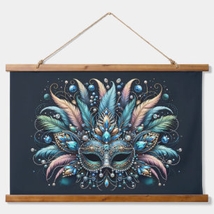 Boho Masquerade Veer Edel Masker Hangend Wandkleed