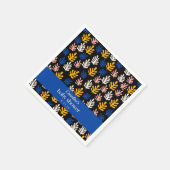 Boho Matisse Botanical Blue Custom Baby shower Servet (Hoek)