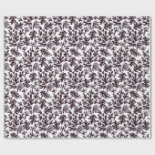 Boho Matisse Botanical Shapes Pattern Black Grey Cadeaupapier (Vlak)