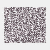 Boho Matisse Botanical Shapes Pattern Black Grey Fleece Deken (Voorkant (Horizontaal))