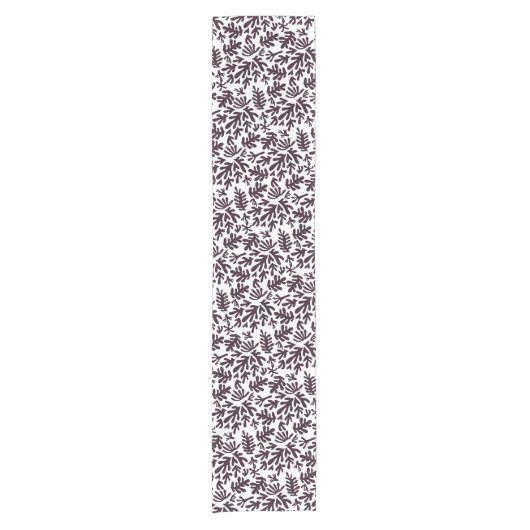 Boho Matisse Botanical Shapes Pattern Black Grey Korte Tafelloper (Voorkant)